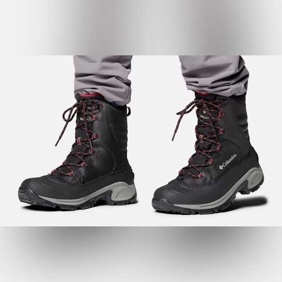 ColumbiaBugaboot III Men's Black and Red Snow Boots